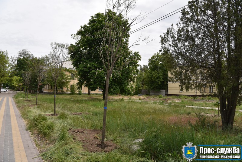 Як уквітчають дитячу лікарню в Нікополі