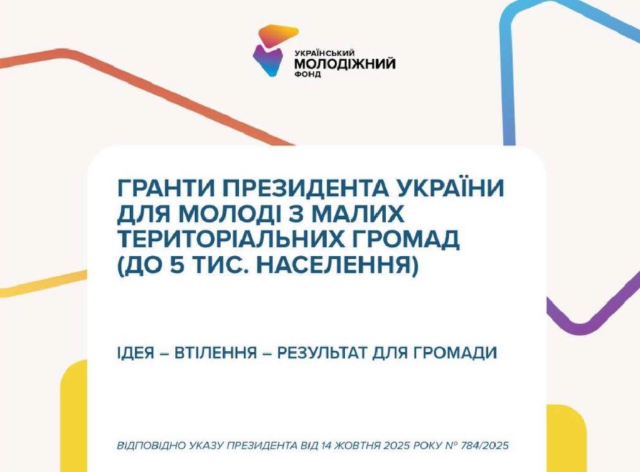 Результати конкурсу &ldquo;Гранти Президента України для молоді з малих територіальних громад&rdquo;